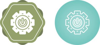 Renkli dişli simgesi, ayarlar web düğmesi, çark işareti, vektör illüstrasyonu 