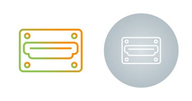 hdmi port çizgisi simge vektörü. hdmi port işareti. izole edilmiş çizgi simgesi siyah illüstrasyon