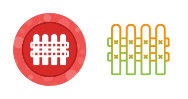 çit simgeleri ayarlandı, vektör illüstrasyonu