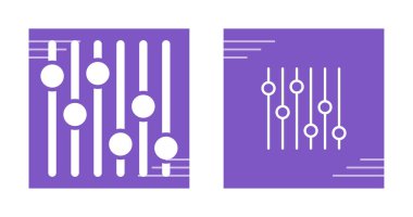 Basit eşitleyici simgeleri ayarlandı. vektör illüstrasyonu 