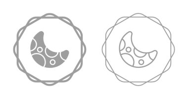 ay simgesi beyaz arkaplanda izole edildi