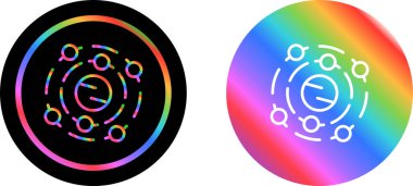 Güneş sistemi simgeleri ayarlandı, vektör illüstrasyonu