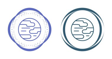 Gezegen web simgesi vektör illüstrasyonu