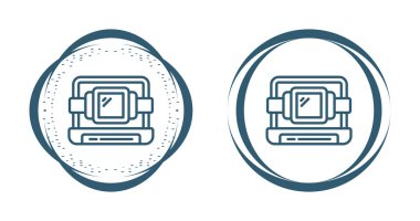 Beyaz arkaplanda dizüstü bilgisayar simgeleri, vektör illüstrasyonu