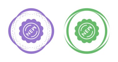 Yeni rozet simgeleri ayarlandı. Beyaz arkaplanda izole edilmiş web tasarımı için vektör simgeleri dizisi 