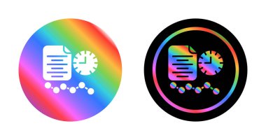 Zaman Serisi Analiz Web simgesi vektör illüstrasyonu