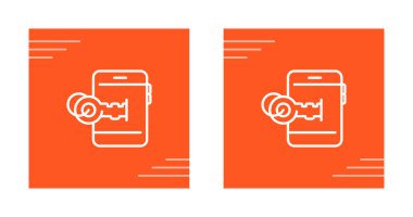 Beyaz arkaplanda akıllı telefon simgesi. İzole vektör illüstrasyonu 