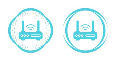 Wifi yönlendirici, kablosuz ethernet modem simgesi beyaz arkaplanda izole edildi