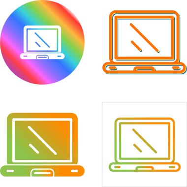 Bilgisayar İzleme Simgesi, Beyaz Arkaplanda İzole Edilmiş Gösterge İşareti, Vektör Resimleri 