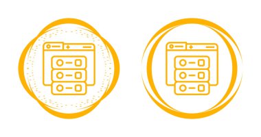 Sunucu simgeleri, güvenlik konsepti, vektör illüstrasyonlu bilgisayar dizinleri   
