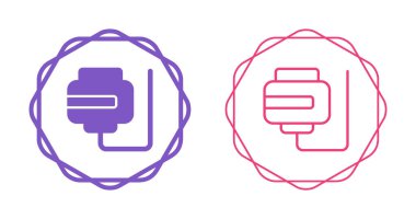 Magsafe Simgesi İnce Çizgi Sanat İşareti, Beyaz Arkaplanda İzole Edildi 