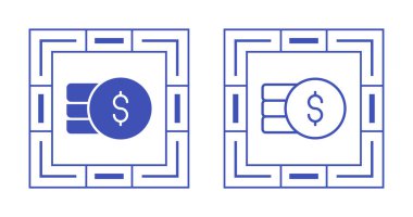 Dolarlı grafik simgeleri, para birimi sembollerinin stilize temsilleri, görsel olarak etkili bir şekilde finansal temaları tasvir eder 