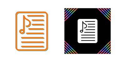müzik listesi simgesi seti, vektör illüstrasyonu