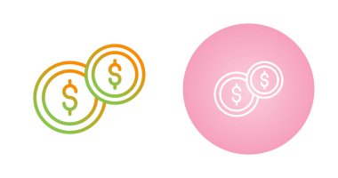 Renkli vektör dolar simgelerinin toplanması