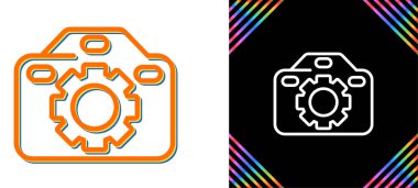 Renkli dişli simgesi, ayarlar web düğmesi, çark işareti, vektör illüstrasyonu 