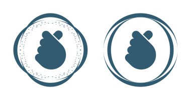 El yapımı Mini Kalp Sembol Simgesi. Mini Parmak Kalp Çizgisi Simgesi. Love Icon Vektör İllüstrasyonuyla El