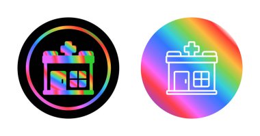 Hastane simgesi vektör çizimi 