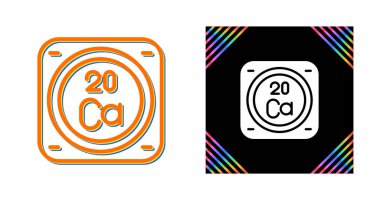 Kalsiyum kimyasal element simgeleri vektör illüstrasyonu