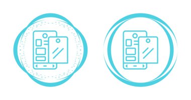 akıllı telefon belgesi web simgesi vektör illüstrasyonu