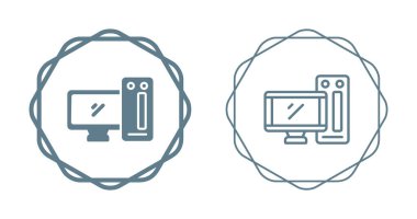 Modern bilgisayar simgesinin vektör illüstrasyonu