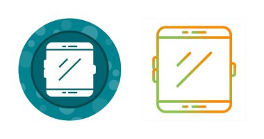 Beyaz arkaplanda izole akıllı telefon simgesi, modern telefon işareti, renkli illüstrasyon 