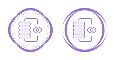 Sunucu İzleme Web simgesi vektör illüstrasyonu