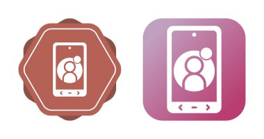 Beyaz arka plan üzerinde izole akıllı telefon simgesi. 