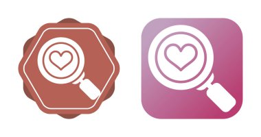 Kalp simgesi tasarımlarını inceleyen büyüteç