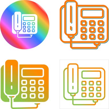Telefon simgeleri, vektör illüstrasyonu
