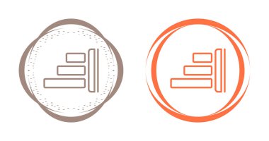 Sol Hizalama web simgesi vektör illüstrasyonu