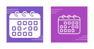 renkli takvim simgeleri. olay hatırlatıcı sembolleri. Renkli web düğmeleri. Beyaz arkaplanda izole edilmiş vektör illüstrasyonu
