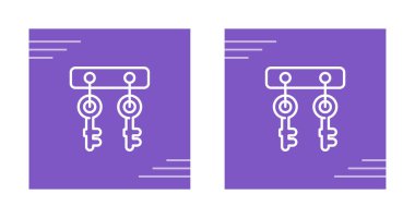 Arka planda izole edilmiş anahtar simgeleri dizisi. vektör illüstrasyonu           