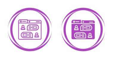 Web sayfası ikon vektör illüstrasyonu