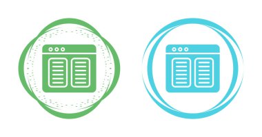 Basit yeşil mavi web tarayıcı simgeleri izole edildi