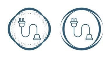 Dolgu simgeleri beyaz arkaplanda izole edildi. elektrik bağlantı konsepti vektör illüstrasyonu