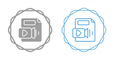 Üst üste dizilmiş video dosyalarını gösteren iki ana simge