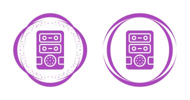 Beyaz arkaplanda bilgisayar birimleri simgeleri, vektör illüstrasyonu 