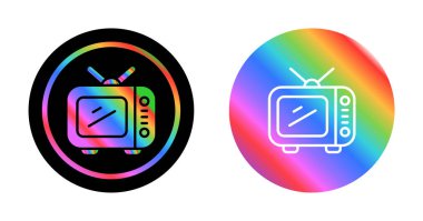 Beyaz arkaplanda izole edilmiş televizyon simgeleri. Televizyon tabelası. vektör illüstrasyonu 