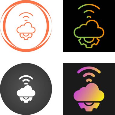 Siyah beyaz arkaplanda yağmur ikonu olan bulutları ayır. Yağmur damlalarıyla birlikte hava bulutu yağışı. vektör.