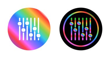 Basit eşitleyici simgeleri ayarlandı. vektör illüstrasyonu 