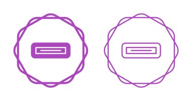 Beyaz arkaplanda modern USB Tip-C port simgesi 