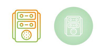 Beyaz arkaplanda izole radyo simgeleri, vektör illüstrasyonu 