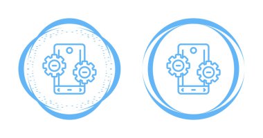 akıllı telefon simgeleri ayarlandı, vektör illüstrasyonu basit tasarım