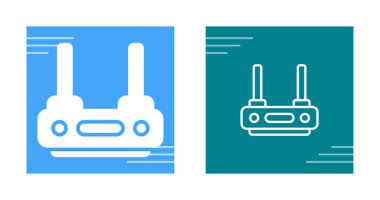 Wifi yönlendirici, kablosuz ethernet modem simgesi beyaz arkaplanda izole edildi