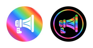 megafon simgeleri beyaz arkaplanda resimleme ayarladı