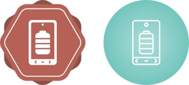 Beyaz arkaplanda akıllı telefon simgesi. İzole vektör illüstrasyonu 