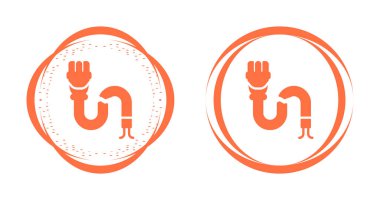 Bozuk kablo ikonu vektör illüstrasyon tasarımı