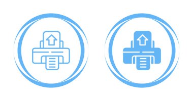 yazıcı vektörü simgeleri basit illüstrasyon