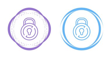 satır yuvarlak kilit simgeleri beyaz arkaplanda izole edildi.