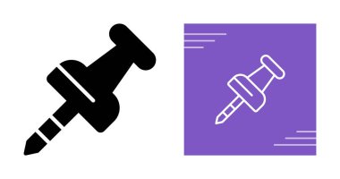 Pin Simgeleri Düz Biçimli ayarla. Vektör İzole Tasarım Elementleri